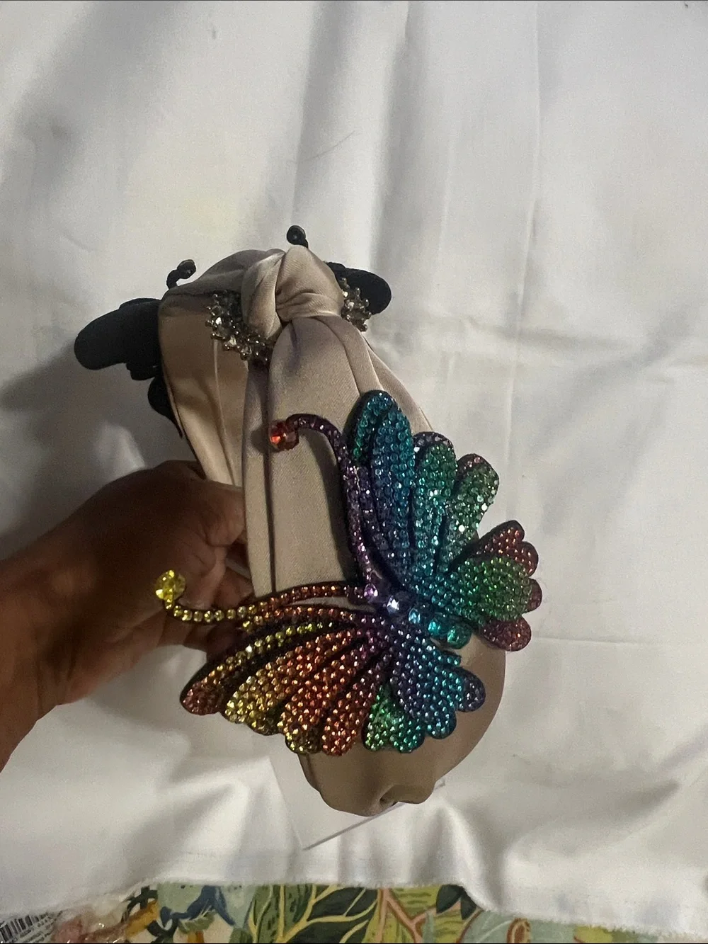 Butterfly Crystal Embellished Headband - Multicolor